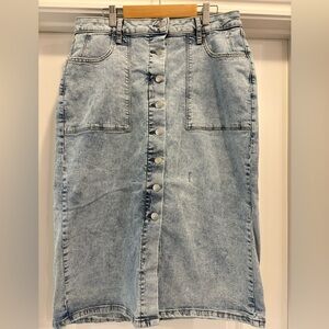 Sonoma Light Blue Denim Pencil Skirt